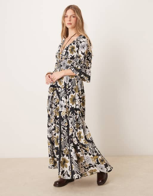 Free People - Dixie - Robe longue à imprimé fleuri - Multicolore