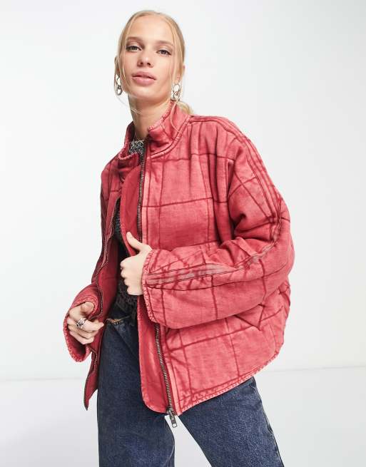 Jones New York Women's Diamond Quilted 5 Button Jacket