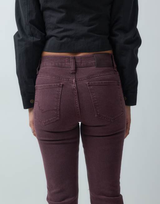 Free People double knot high rise pant in plum, 2 of 5