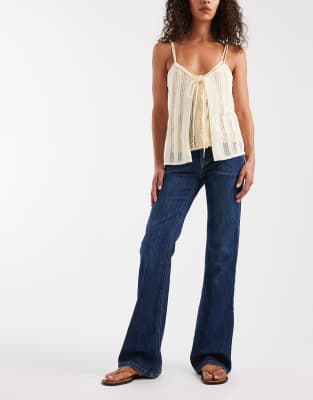 Free People Double Knot High Rise Straight Leg Jeans In Blue