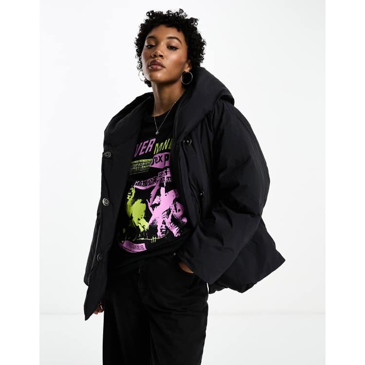 Veste Moto Denim Free People Col En Tricot Noir - Neuf Sans étiquettes - Taille 2