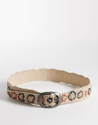 NEW FREE PEOPLE women\'s dreaming raffia belt in beige Free People dreaming raffia belt in natural | ASOS main image 3