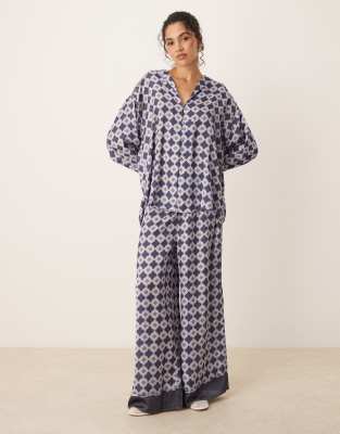 Free People Dreamy Days Pajama Set In Blue