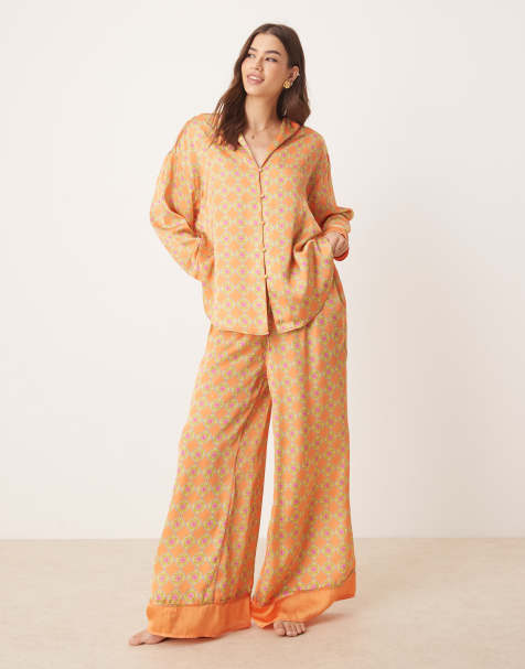 Free People - Dreamy Days - Pigiama arancione combinato con margherite - view 1