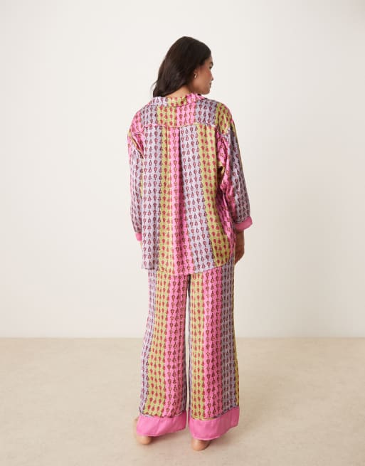 Free People – Dreamy Days – Pyjama aus mehrfarbigem Satin, 3 von 4
