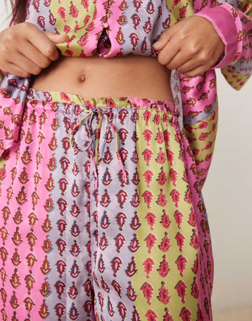 Free People – Dreamy Days – Pyjama aus mehrfarbigem Satin, 4 von 4
