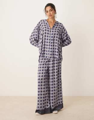 Free People - Dreamy Days - Pyjamaset in Marineblau-Kombi