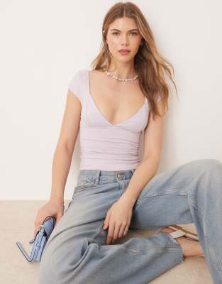 Free People - Duo - Camisole-Oberteil in Lavendel mit Korsett-Lila