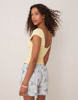Free People Duo Corset Cami Top In Yellow