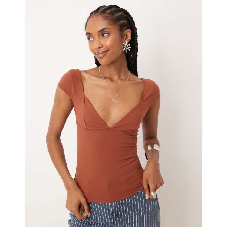 Free People duo corset cami top in chocolate | ASOS