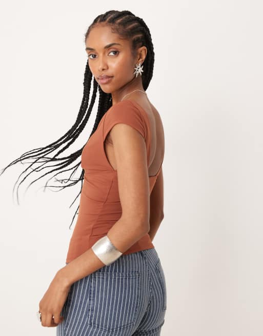 Free People duo corset cami top in chocolate | ASOS