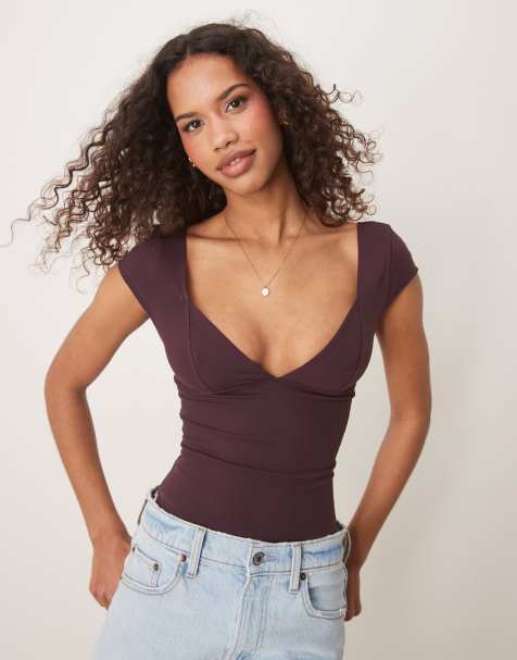 Free People duo corset cami top in grape - view 1