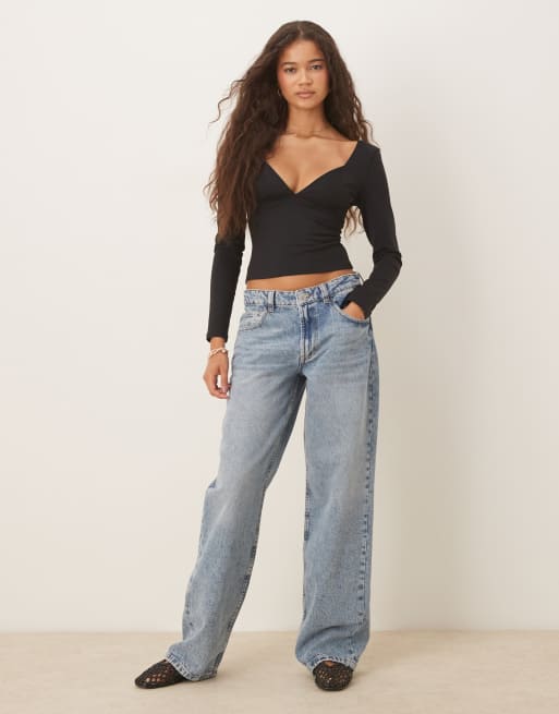 Free People duo corset long sleeve top in black, 2 of 4