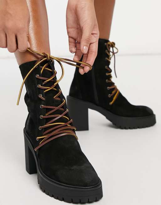 The Dylan Lace-Up Boots by Free People - Black – THE SKINNY