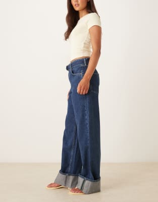 Free People East Bay Cuffed Jeans In Blue