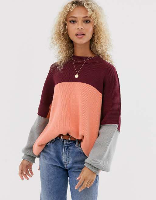 Free people hotsell peach sweater