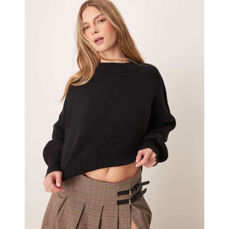 (取寄) フリーピープル イージー ストリート クロップ セーター Free People Easy Street Crop Sweater  Black 207837832-1-black?$n_750w$&wid