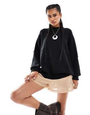 Free People Free People Easy Street oversized sweater in black