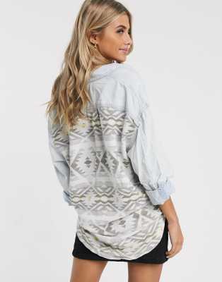 free people denim shirt