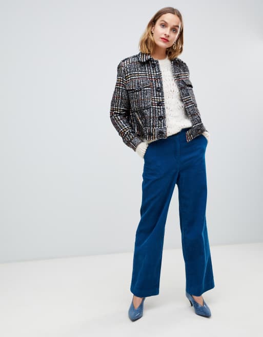 Free people slouchy on sale eisenhower plaid jacket