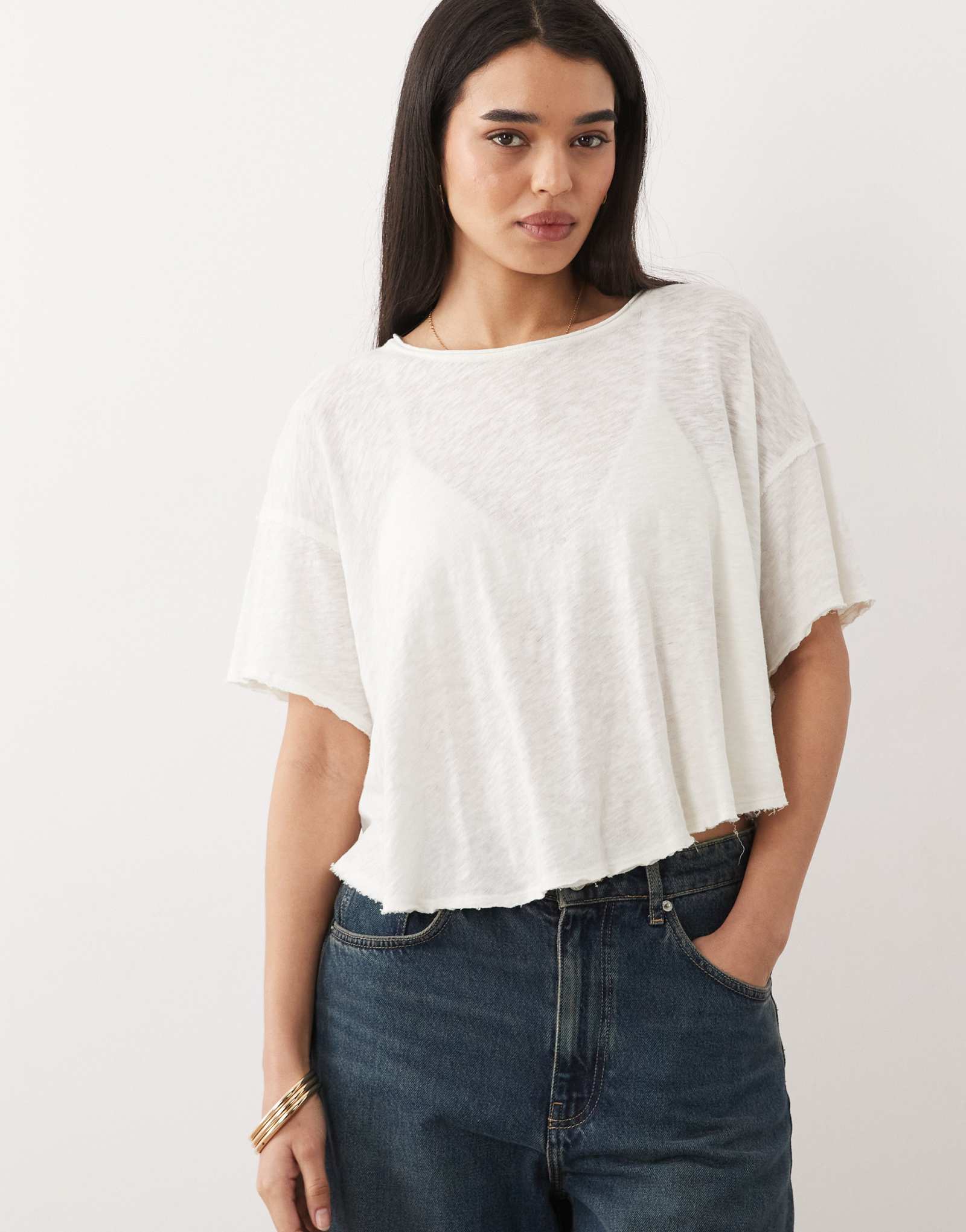 Женская футболка Free People Elsie Swing, белая