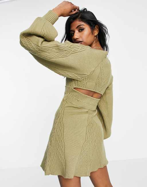 long sleeve puff mini dress 80s Puff Sleeve Mini Dress