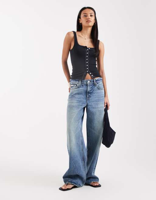 Free People end game pointelle tank top in black, 2 of 4
