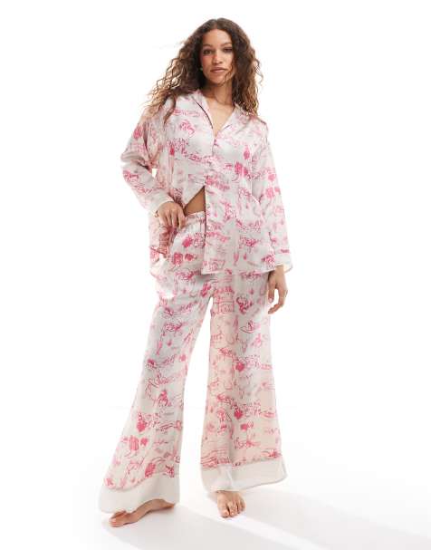 Free People - Ensemble de pyjama à imprimé style western - Rose - view 1