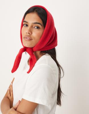 Free People Free People essential triangle scarf in red