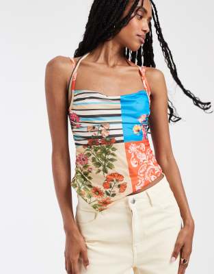 Free People Estella tank top in pop combo