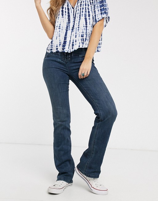 Free People eva lace up bootcut jeans