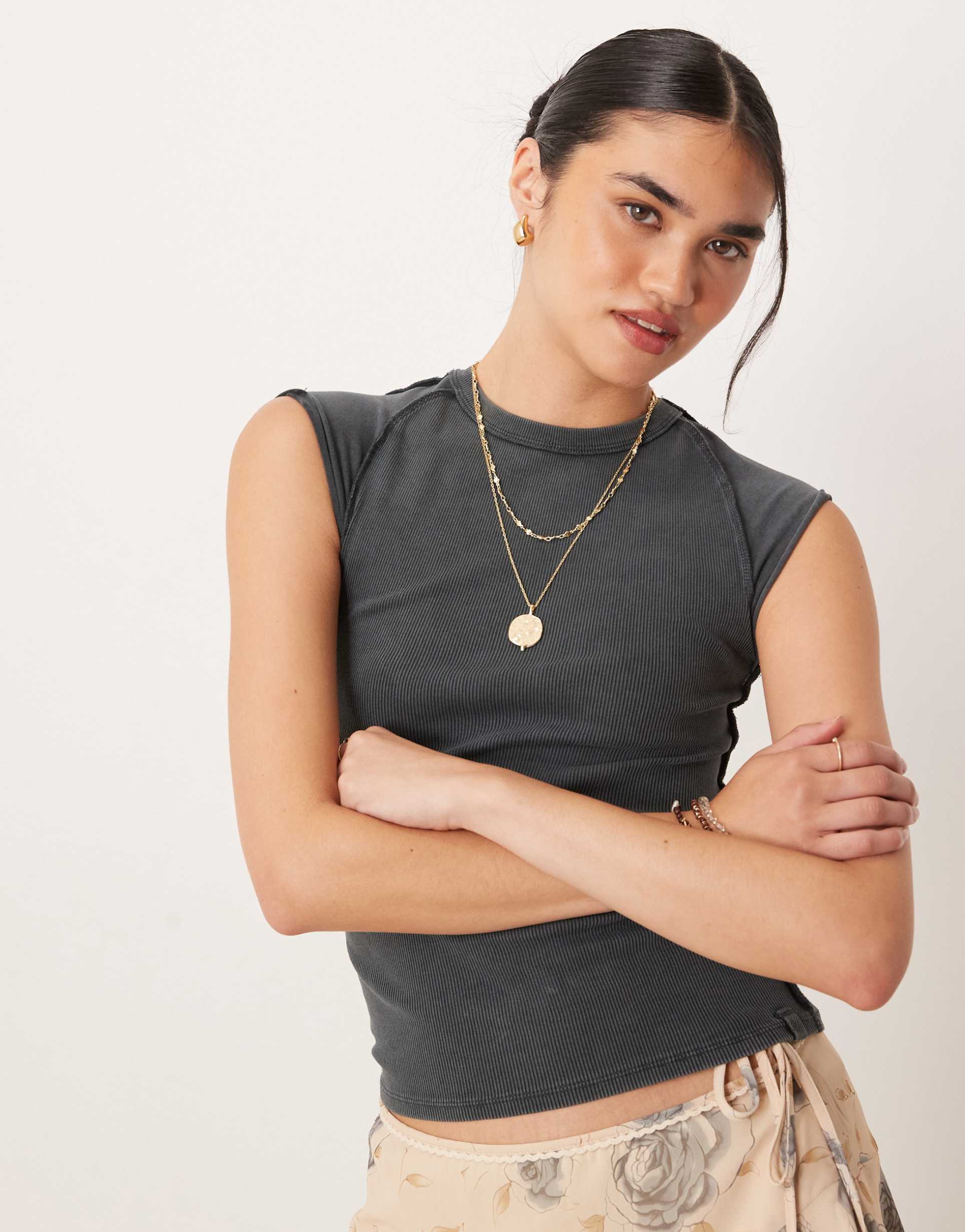 free people ever had baby t-shirt in black