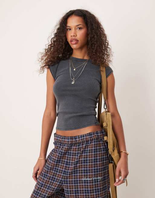 Free People - Ever Had - T-shirt effet rétréci - Noir, 2 de 4