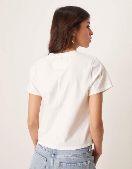 (取寄) フリーピープル レディース エブリデイ ティー Free People women Everyday Tee Clean Ivory Free People everyday relaxed t-shirt in clean ivory | ASOS