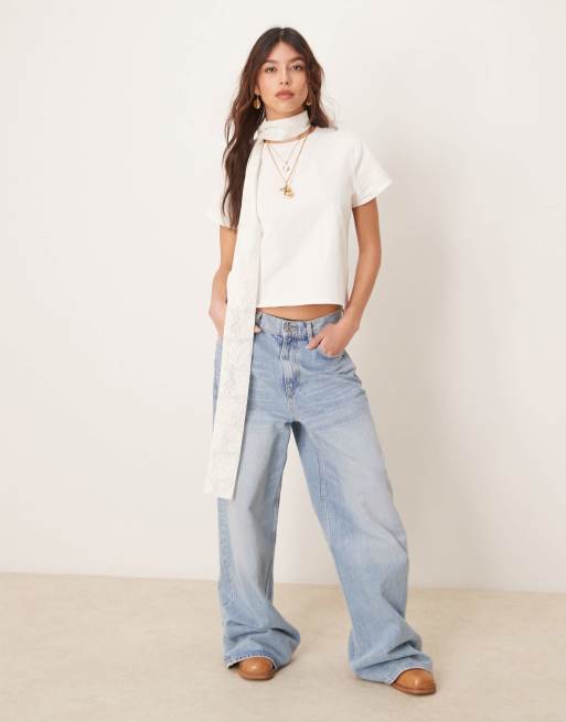 (取寄) フリーピープル レディース エブリデイ ティー Free People women Everyday Tee Clean Ivory Free People everyday relaxed t-shirt in clean ivory | ASOS