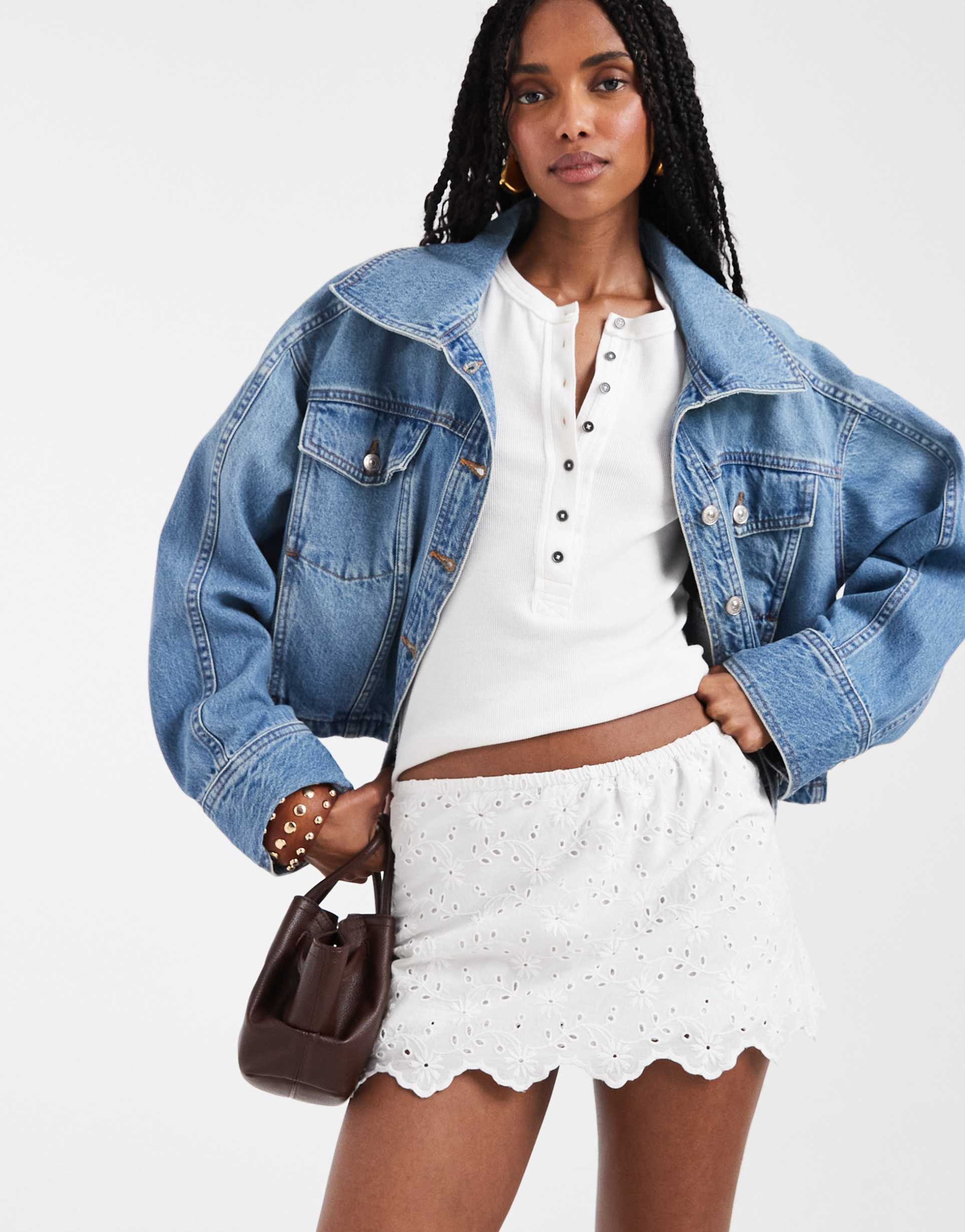 free people eyes on you skort in ivory