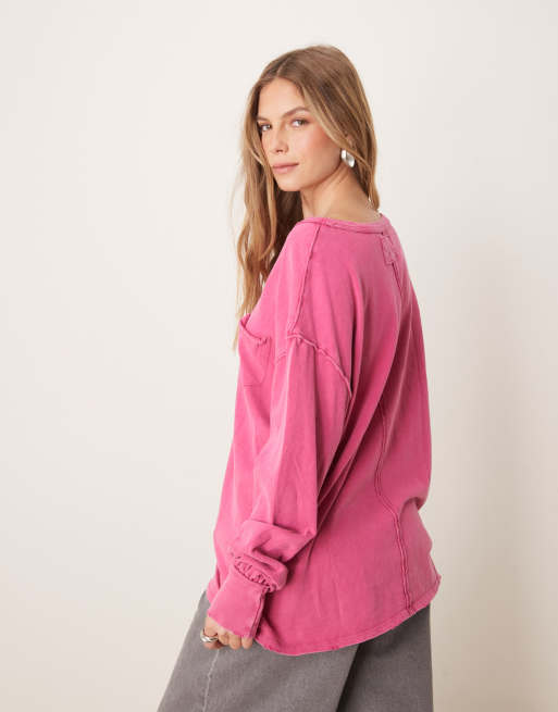 (取寄) フリーピープル レディース フェード イントゥ ユー Free People women Fade Into You l Stiletto Free People Fade Into You Scoop Neck Long Sleeve Front