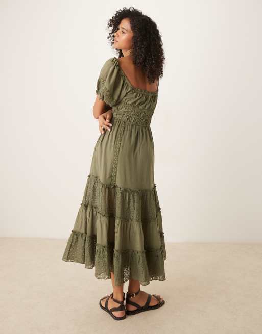 Free People – Falling Sun – Midikleid in der Farbe Crystal Kelp, 3 von 4