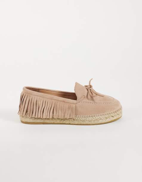 Free People faraway fringe espadrille in dutsy rose - view 1