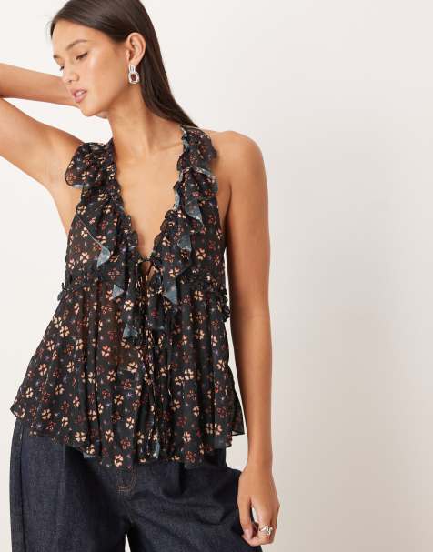 Free People fearless knit tank in night sky combo