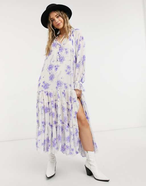 Free people 2025 purple floral dress