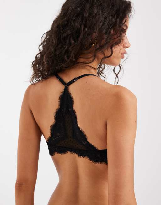 Free People Fiona front close bralet in black , 4 of 4