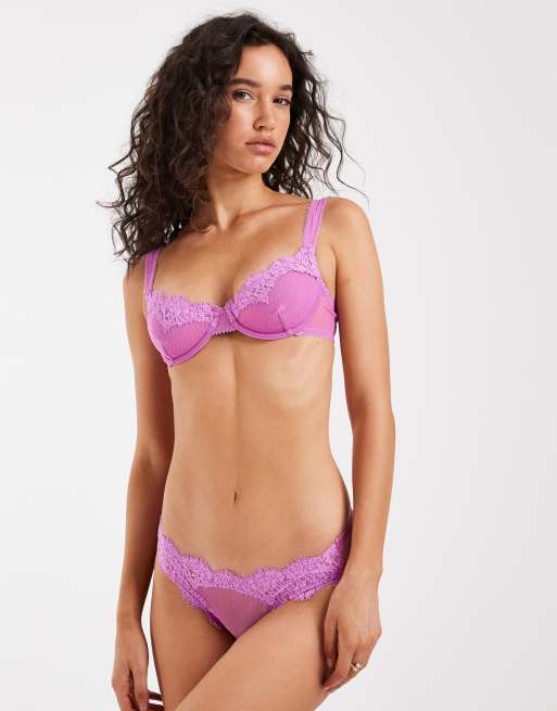 Free People fiona front close bralette in pink , 2 of 4