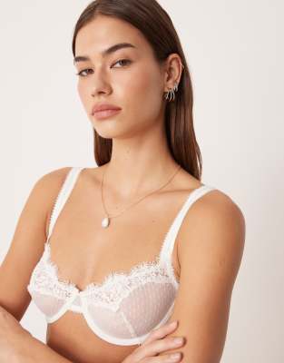 Free People - Fiona - Halbschalen-Bügel-BH in Weiß