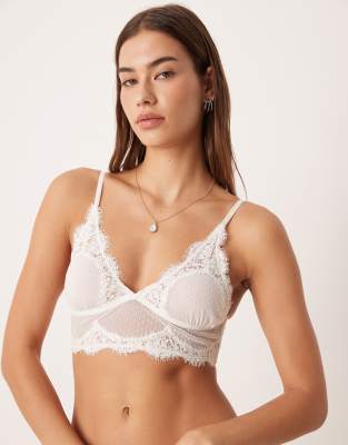 Free People - Fiona - Longline-BH in Weiß
