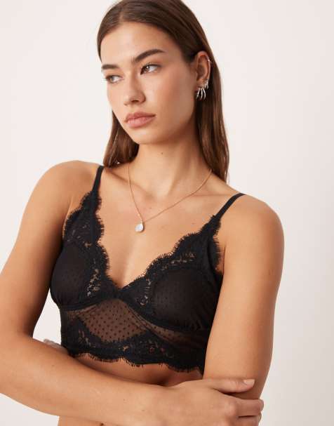 Free People – Fiona – Svart BH i lång modell - view 1