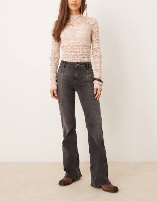 Free People firecracker flared jeans in graphite-Grey