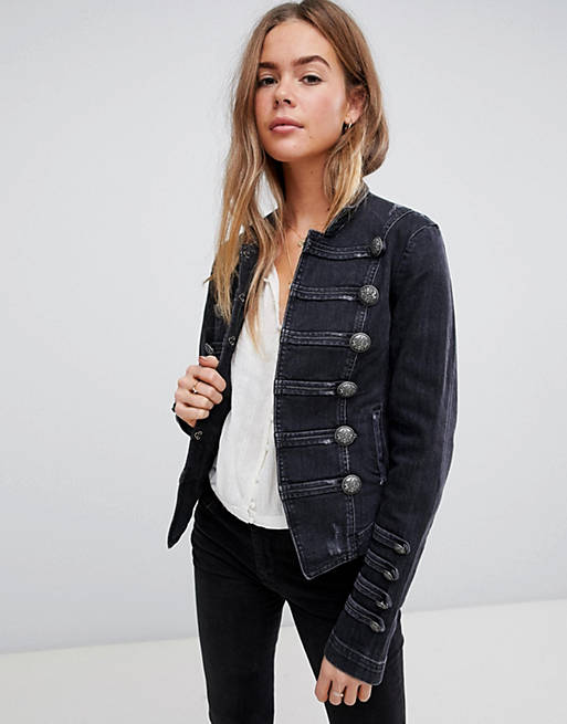 Free People fitted military denim jacket | ASOS
