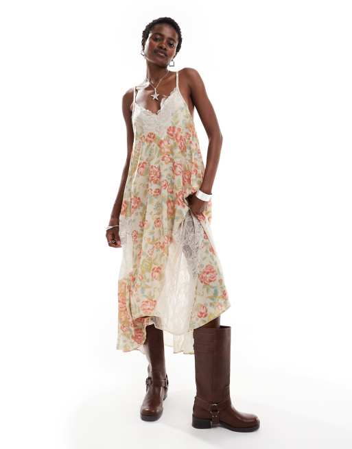 Free people floral maxi dress best sale