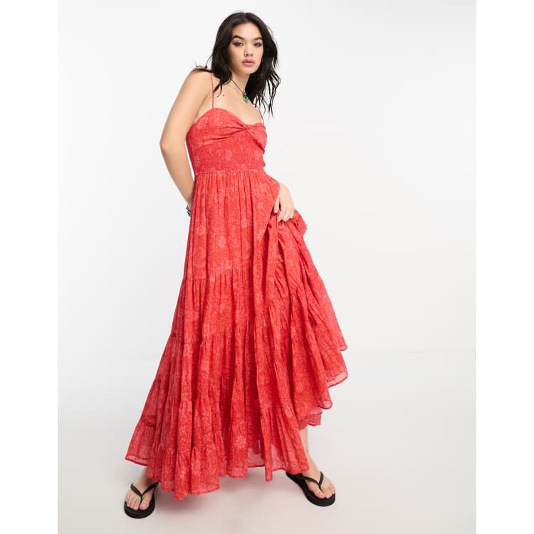 Free people store pink maxi dress